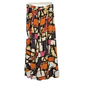ESY Studio EY Women's Maxi Full Circle Skirt Sweeping Flowy‎ Elastic Waist MED
